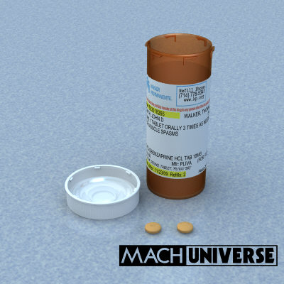 prescription bottles 3d lwo - Medicine Bottles... by machuniverse