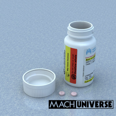 prescription bottles 3d lwo - Medicine Bottles... by machuniverse