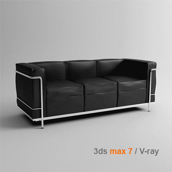 3d le corbusier lc2 3 model - lc2 3 seats by lajhar