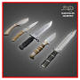 3d model of combat daggers knives pack
