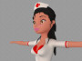 3d model nurse toon girl