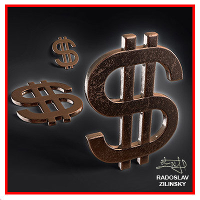 dollar sign resolution 3d model - Dollar sign (high resolution) by radoxist