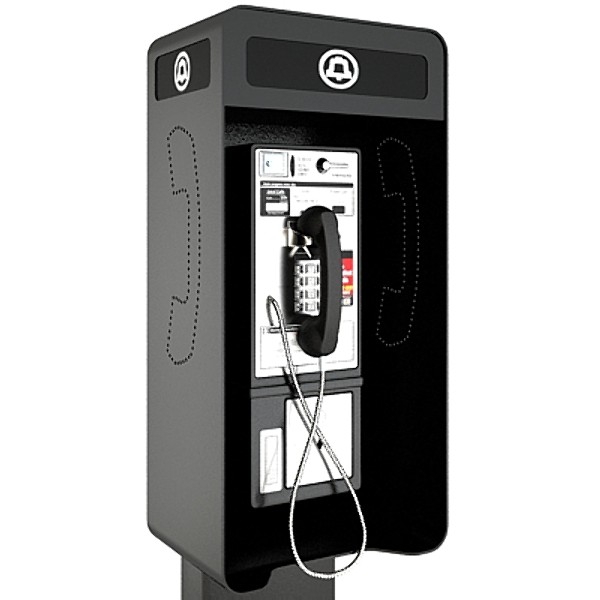 public phone 3d model - Public phone by coboide