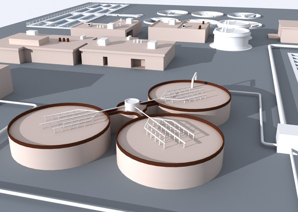 3d max water treatment plant - Water Treatment Plant by yusuf joher taherali