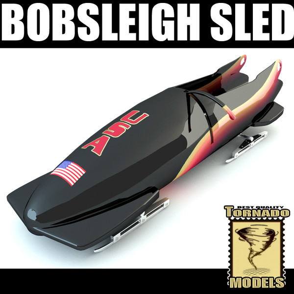 bobsleigh sled 3d model - Bobsleigh Sled - USA by Tornado Studio