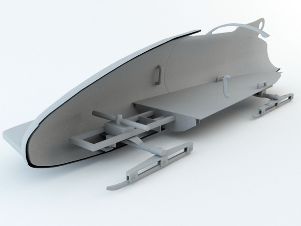 bobsleigh sled 3d model - Bobsleigh Sled - USA by Tornado Studio