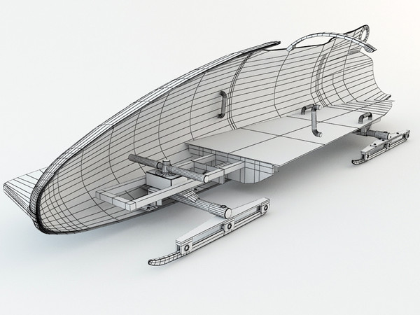 bobsleigh sled 3d model - Bobsleigh Sled - USA by Tornado Studio