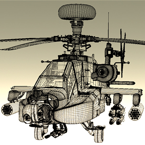 apache longbow helicopter 3d model - Apache Longbow Helicopter by Pekdemir