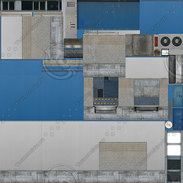 modular logistics building 1 3ds - Modular Logistics Building 1 by papillon