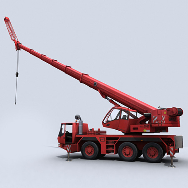 crane truck 3d model - Crane Truck 1 by papillon