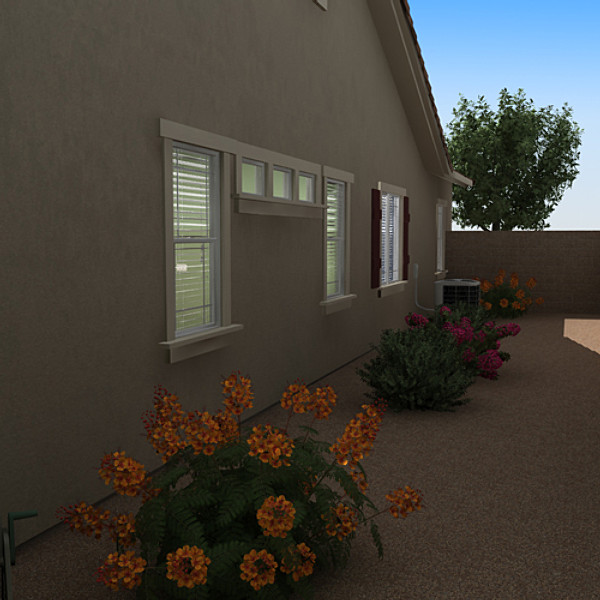 3d house interior exterior model - house interior/exterior by monkeyodoom