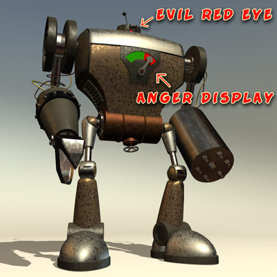 3d robot robo killer - Robo the killer... by little toyshop of uncle nazghul