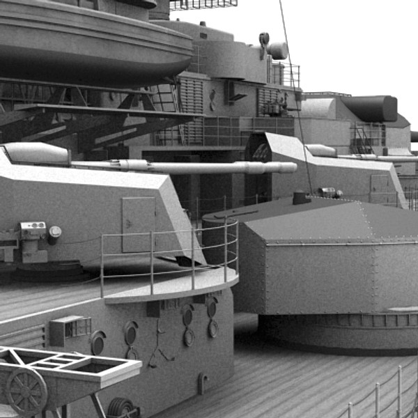 bismarck german battleship 3d model - Battleship Bismarck by NURMS