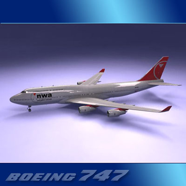 airlines 747 jumbo jet 3ds - Boeing 747-400 Collection... by PerspectX
