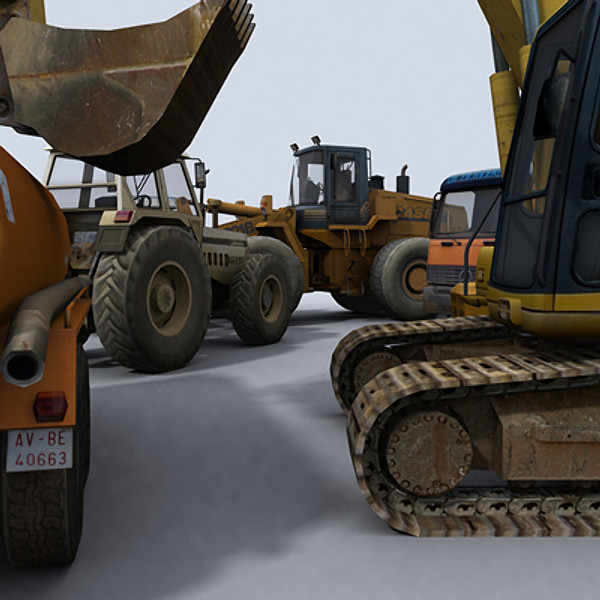 realtime machines construction public 3d model - Public Works Collection Vol.1 by papillon