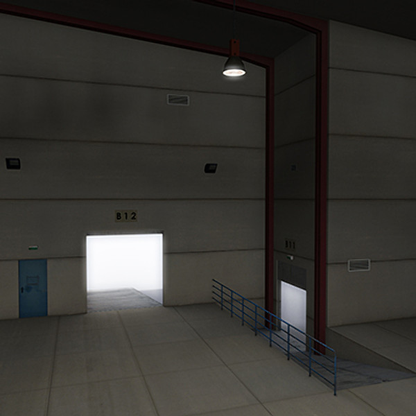 modular logistics building 1 3ds - Modular Logistics Building 1 by papillon