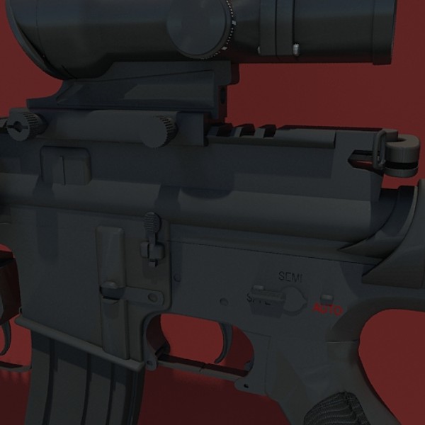 3d m4a1 acog grenade - M4A1 by SuIXo