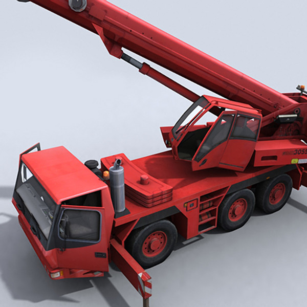 crane truck 3d model - Crane Truck 1 by papillon