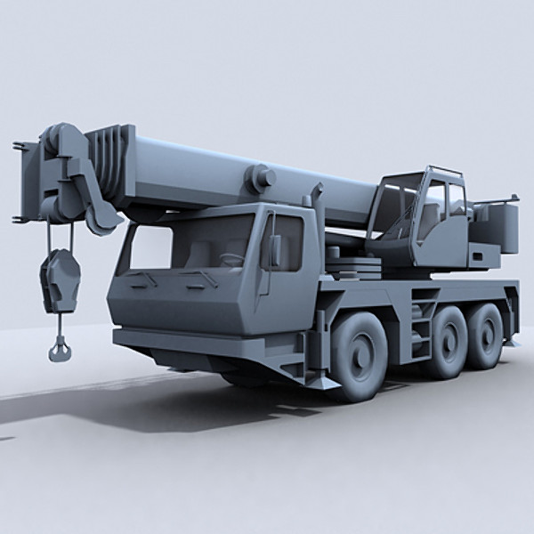 crane truck 3d model - Crane Truck 1 by papillon