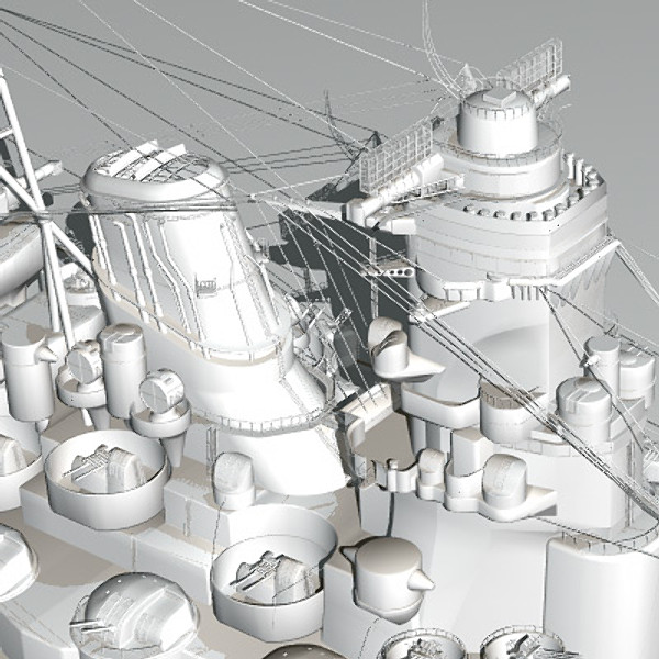 japanese battleship yamato navy ship 3d model - YAMATO battleship Huge model by earth art