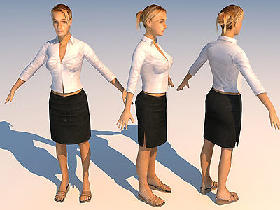 maya character casual girl 08 - Casual 08 Girl... by XTRUSION
