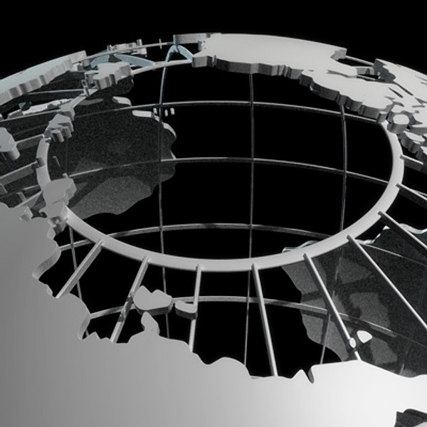 3d caged globe model - Framed Globe by Marketing Arts Group