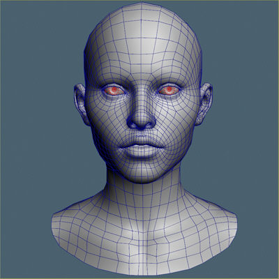 3d model polygonal female head - Female Head 3d Model by Bitmapworld