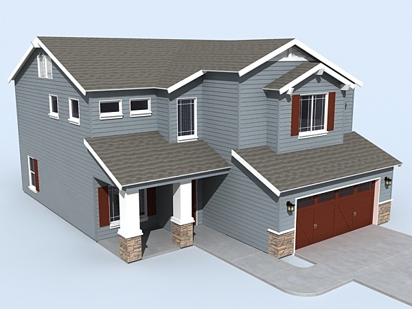 house set 10 3d 3ds - house set of 10 by monkeyodoom