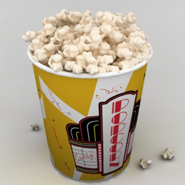 3d pop corns model - Popcorns 02... by coboide
