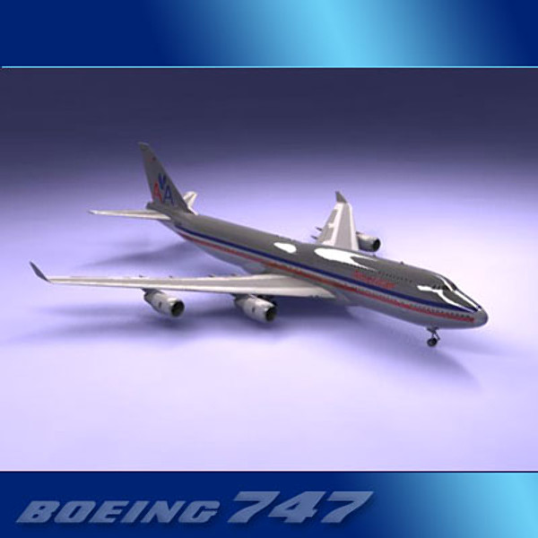 airlines 747 jumbo jet 3ds - Boeing 747-400 Collection... by PerspectX