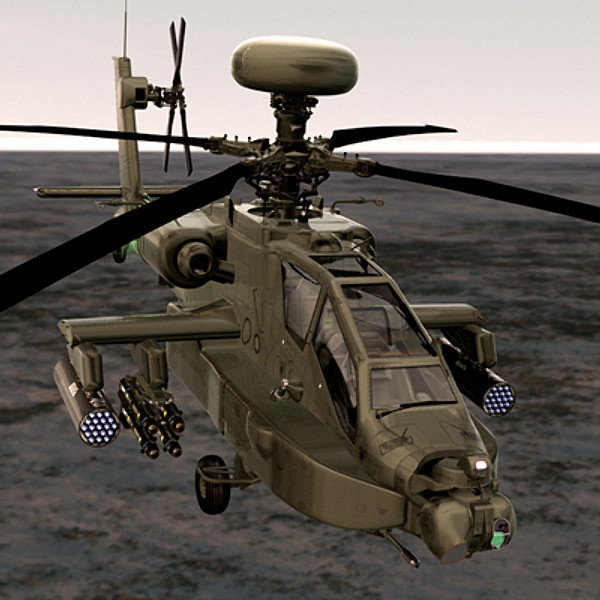 apache longbow helicopter 3d model - Apache Longbow Helicopter by Pekdemir