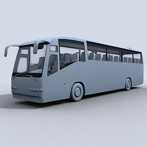 coach vehicle 3d model - Coach 1 by papillon