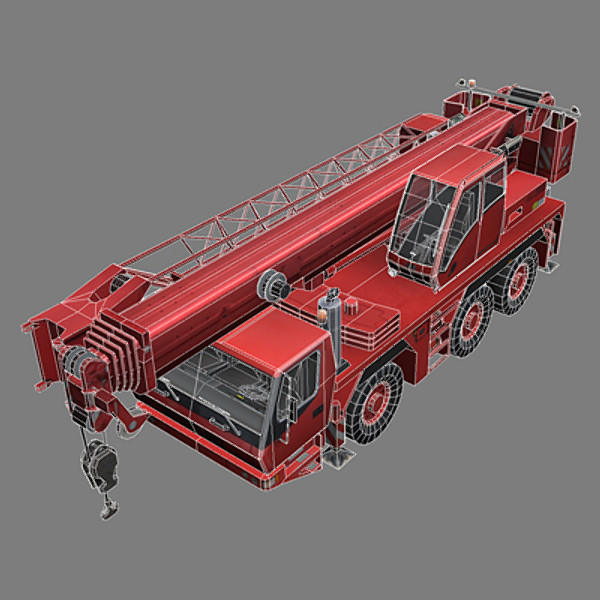 crane truck 3d model - Crane Truck 1 by papillon