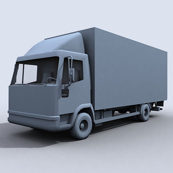 small transport truck 3d model - Small Transport Truck 1 by papillon