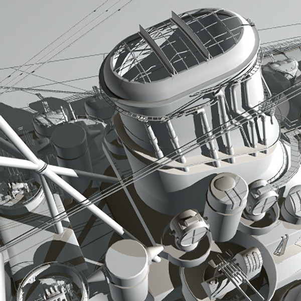 japanese battleship yamato navy ship 3d model - YAMATO battleship Huge model by earth art