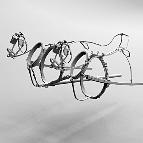 3d model horse car carriage - Carriage and Horses by QLEE