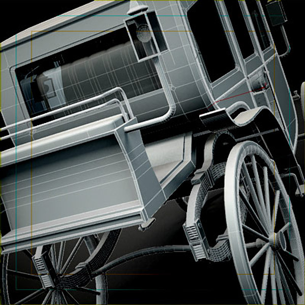 3d model horse car carriage - Carriage and Horses by QLEE