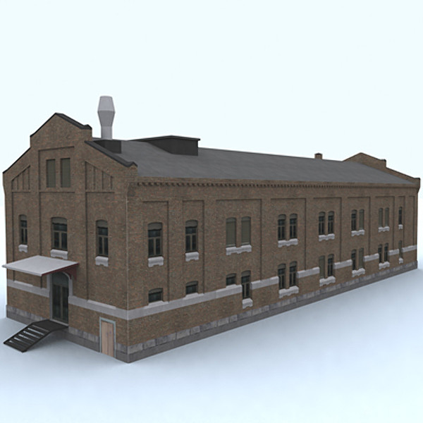 3d european factory model - Old european factory by aristarch