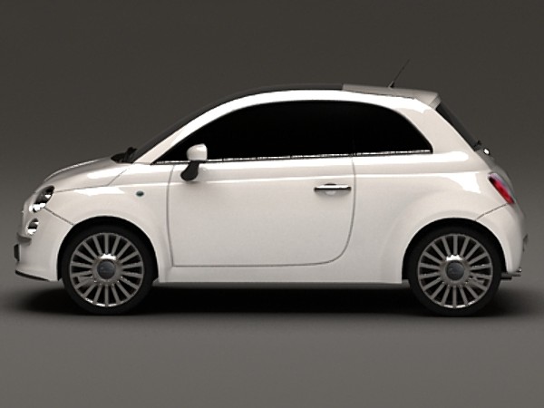 3d new fiat 500 car model - Fiat 500 by fabelar