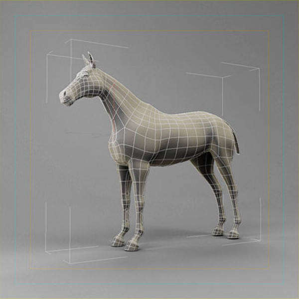 3d model horse car carriage - Carriage and Horses by QLEE