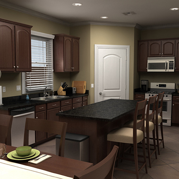 3d house interior exterior model - house interior/exterior by monkeyodoom