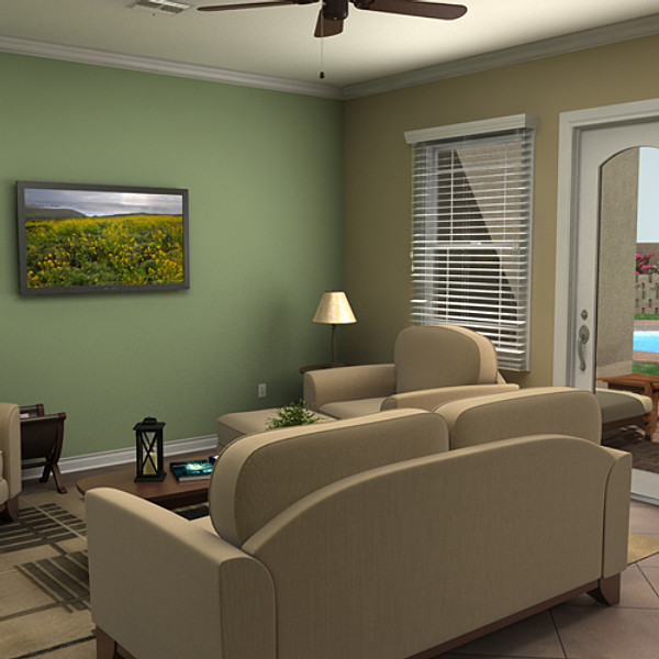 3d house interior exterior model - house interior/exterior by monkeyodoom