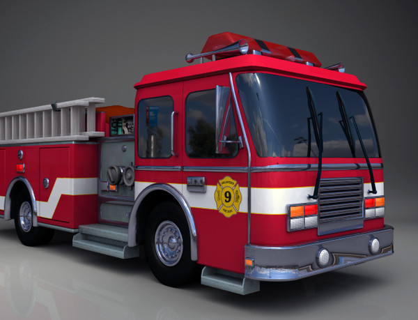 lightwave firetruck engine - fire-engine_ts.lwo by digitaldoc3d