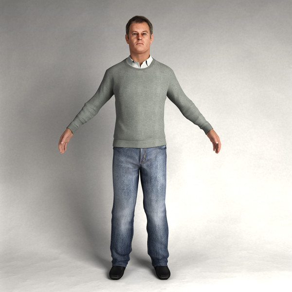 3d digital double mentalray model - CMan0003-HD2-CS... by axyzdesign