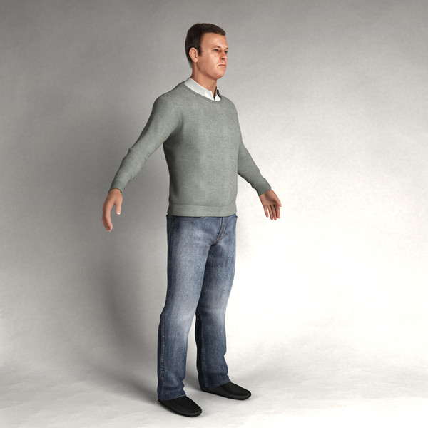 3d digital double mentalray model - CMan0003-HD2-CS... by axyzdesign
