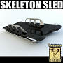 skeleton sled 3d model