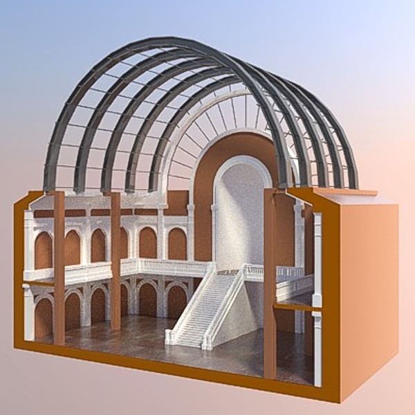 3d model mall hall - Hall by Marcin Kurczewski