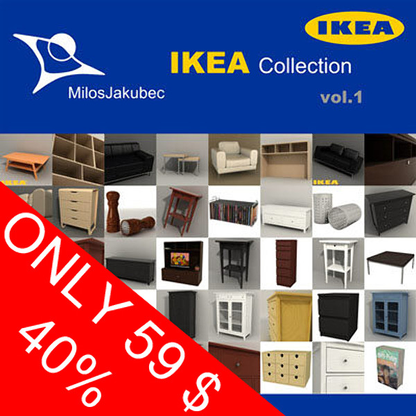 3d max ikea vol 1 furniture - Ikea Collection vol.1 by MilosJakubec