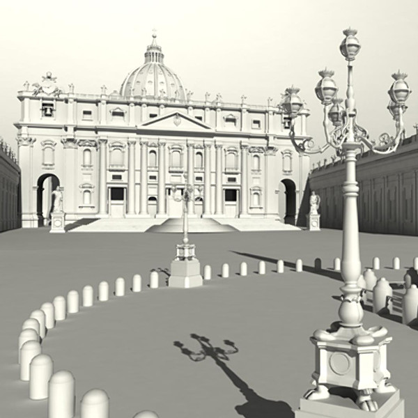st peter basilica rome 3d ma - St. Peter Basilica in Rome by iaio82