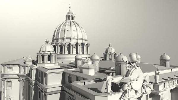 st peter basilica rome 3d ma - St. Peter Basilica in Rome by iaio82